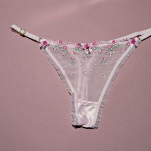 gedragen roze string
